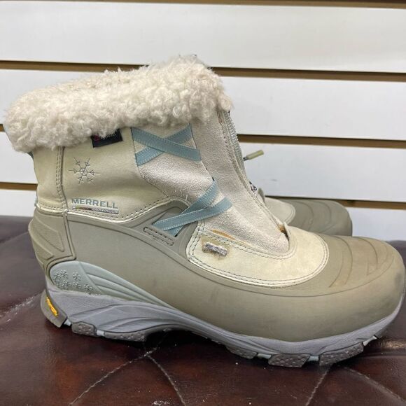 MERRELL Women's Winterlude Zip Waterproof Snow Boot in Gray Size US 9.5 - Picture 2 of 10